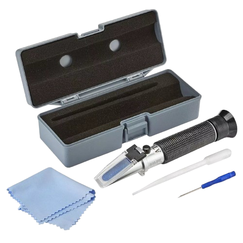 Bulk Reef Supply: Refractometer for Reading Salinity with Calibration Fluid