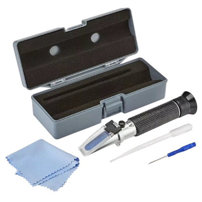 Bulk Reef Supply: Refractometer for Reading Salinity with Calibration Fluid