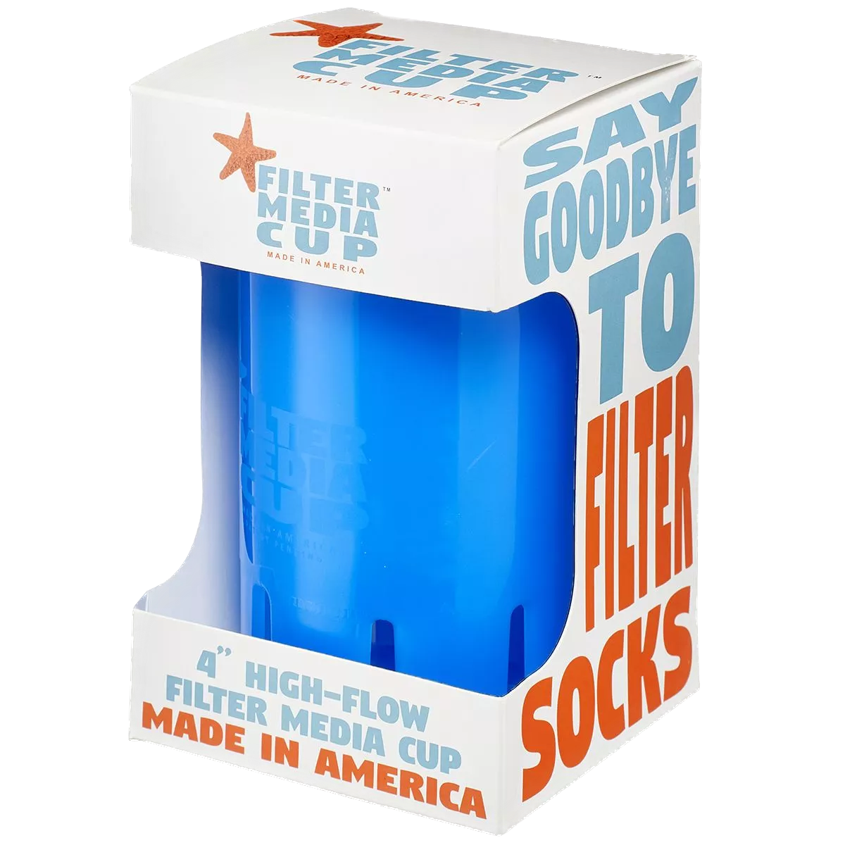 High Flow Filter Media Cup: Calypso Blue