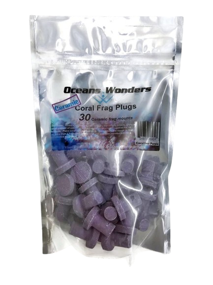 Oceans Wonders: Coralline Purple Ceramic Coral Frag Plugs
