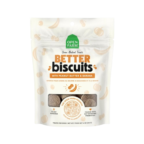 Open Farm: Peanut Butter & Banana Biscuits