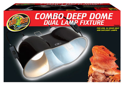 Zoomed: Combo Deep Dome Dual Lamp Fixture