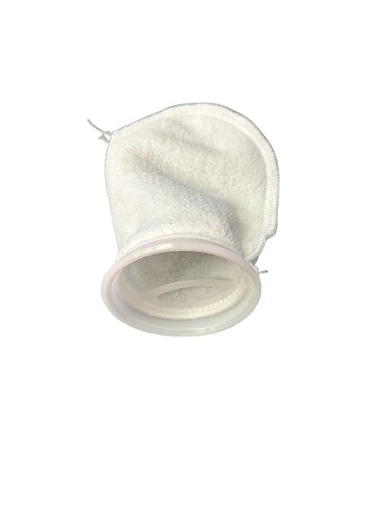 Bulk Reef Supply: Felt Filter Sock with Plastic Ring