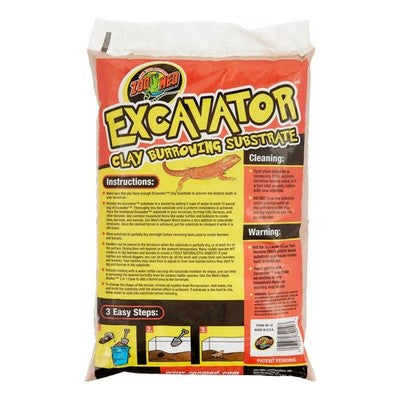 Zoomed Excavator Clay Substrate